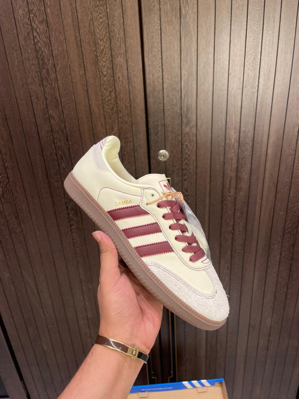 Adidas Samba Wonder White Maroon